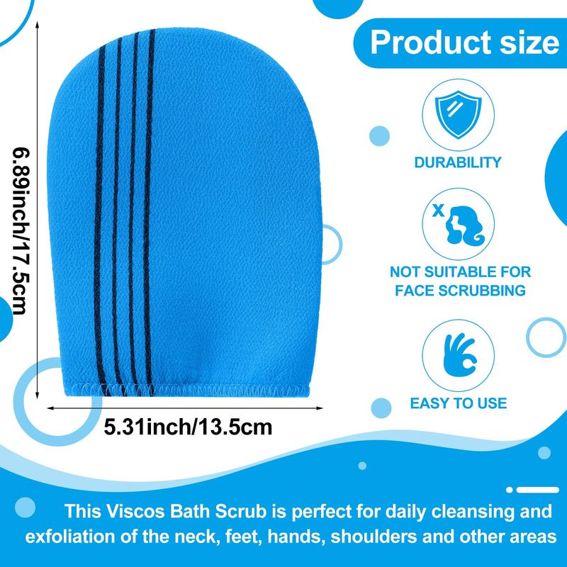 Tatuo 8 Pcs Korean Exfoliating Mitt Korean Scrub Mitt Asian Exfoliating Gloves 5.12 x 6.69 Inches Colorful Body Scrub Washcloth For Smooth Cleaning Skin, Reducing Dirt And Grease