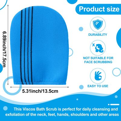 Tatuo 8 Pcs Korean Exfoliating Mitt Korean Scrub Mitt Asian Exfoliating Gloves 5.12 x 6.69 Inches Colorful Body Scrub Washcloth For Smooth Cleaning Skin, Reducing Dirt And Grease