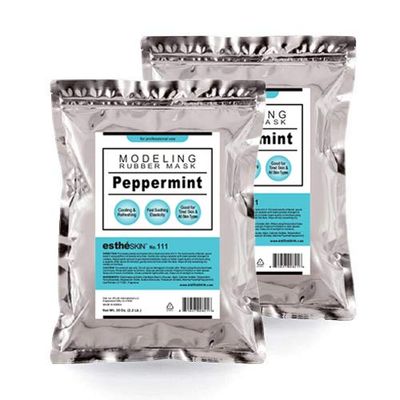 estheSKIN No.111 Peppermint (Cooling) Modeling Mask Powder for Professional Facial Treatment, 35 Oz. (2 pack)