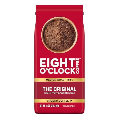 Eight O&#39;Clock Coffee The Original Ground Coffee, Medium Roast, 32 Ounce (Pack of 1) - Sweet, Fruity, Well Balanced