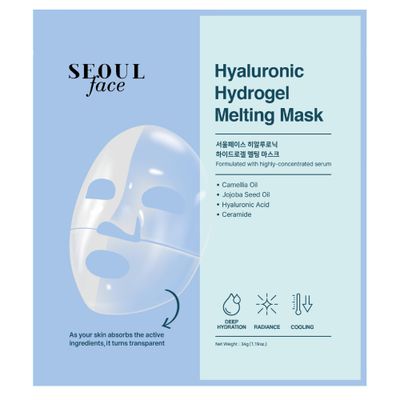 DERMAL Hyaluronic Hydrogel Melting Jelly Gel Mask 4ea - Korean Overnight Face Mask with Ceramide - Deep Moisturizing, Pore Minimizing for Glow Skin - Korean Skincare