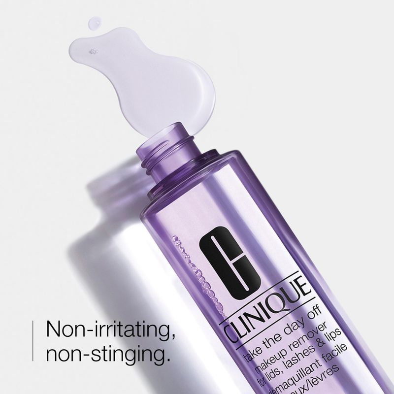 Clinique Take The Day Off Liquid Makeup Remover For Lids, Lashes, Lips Oil Free Non-Irritating, 1.7 Fl Oz
