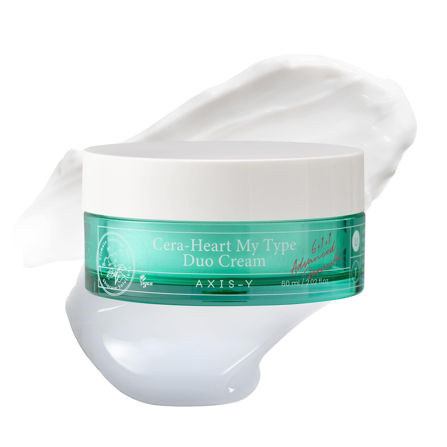 AXIS-Y Cera-Heart My Type Duo Cream with Heartleaf &amp; Ceramide - Redness Relief &amp; Moisture Skin Barrier Repair - Vegan Korean Skin Care Moisturizer Face Cream - 2.02 fl. oz.