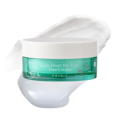 AXIS-Y Cera-Heart My Type Duo Cream with Heartleaf &amp; Ceramide - Redness Relief &amp; Moisture Skin Barrier Repair - Vegan Korean Skin Care Moisturizer Face Cream - 2.02 fl. oz.