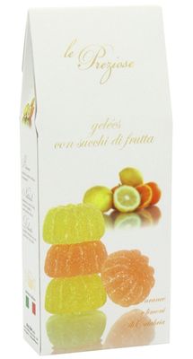 Le Preziose Italian Fruit Jelly Sweets with Fruit Juice 7.9oz (Orange &amp; Lemon)