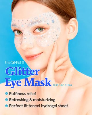 THESAEM Iceland Glitter Eye Goggle Mask - Refreshing &amp; Hydrating Korean Eye Mask Patch for Puffy Eyes - Vitamin &amp; Hyaluronic Acid - Tencel Hydrogel Sheet - Gift for Women 10ea