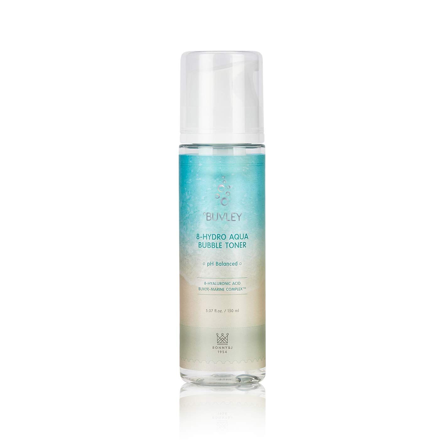 BUVLEY 8-Hydro Aqua Bubble Innovative Facial Toner, Deep Hydrating, Moisturizing, Anti Aging - Cruelty Free, Made in Korea Pack of (1)