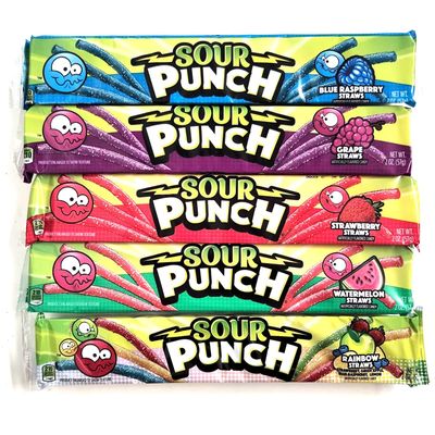 Sour Punch Candy Straws (5 Pack Assorted) Gift