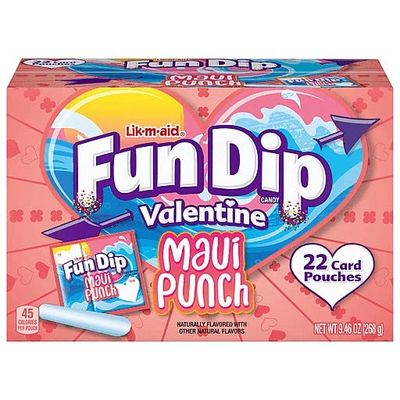 Fun Dip Maui Punch Valentine&#39;s Day Friendship Exchange Candy 22ct