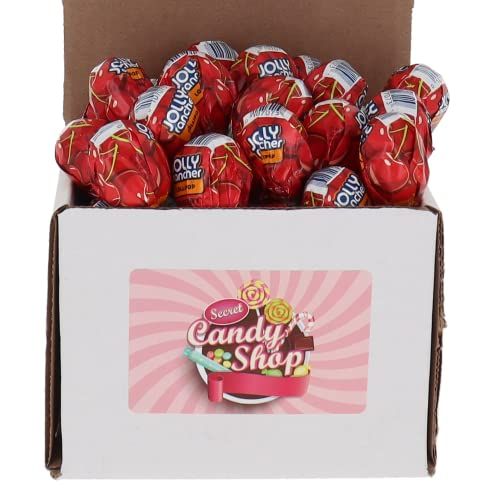SECRET CANDY SHOP Jolly Rancher Pops Lollipops Lollies in a Box (Cherry, Pack of 20)