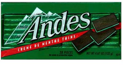 Andess Creme De Menthe Thin Mints - After Dinner Mints - Rectangular Chocolate Sandwich Mint Candies 4.67 Oz w/JS REDHOK DEALZ Sticker