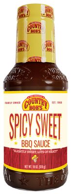 Country Bob&#39;s Spicy Sweet BBQ Sauce - Slightly Sweet, Lots Of Heat - A Flavorful Journey for Your Taste Buds - Made with Fresh Ingredients and Love! Fire Up the Grill and Delight in Every Bite - 18 oz