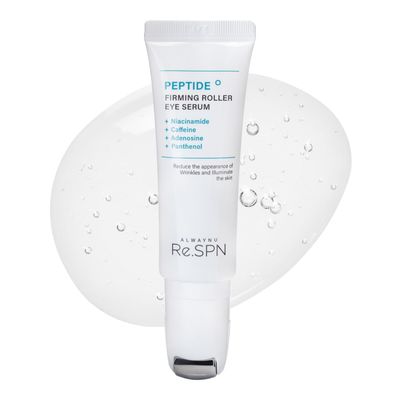 Re.SPN Peptide Firming Roller Eye Serum, Niacinamide, Panthenol, Caffeine All in One Self-Care Intense Hydration Korean Eye Serum with Guasha, Glass Skin, Korean Skin Care(20ml/0.67 fl oz)