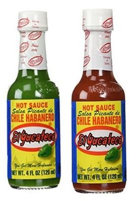 El Yucateco Habanero Sauce Green &amp; Red Twin Pack 4 oz