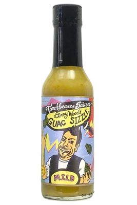 TorchBearer Sauces Danny Wood&#39;s Guac Sizzle, Avocado Jalapeno Pepper Sauce 5 Fl Oz, Heat level 2 - Mild Spicy, All Natural, Extract-Free, Made in USA