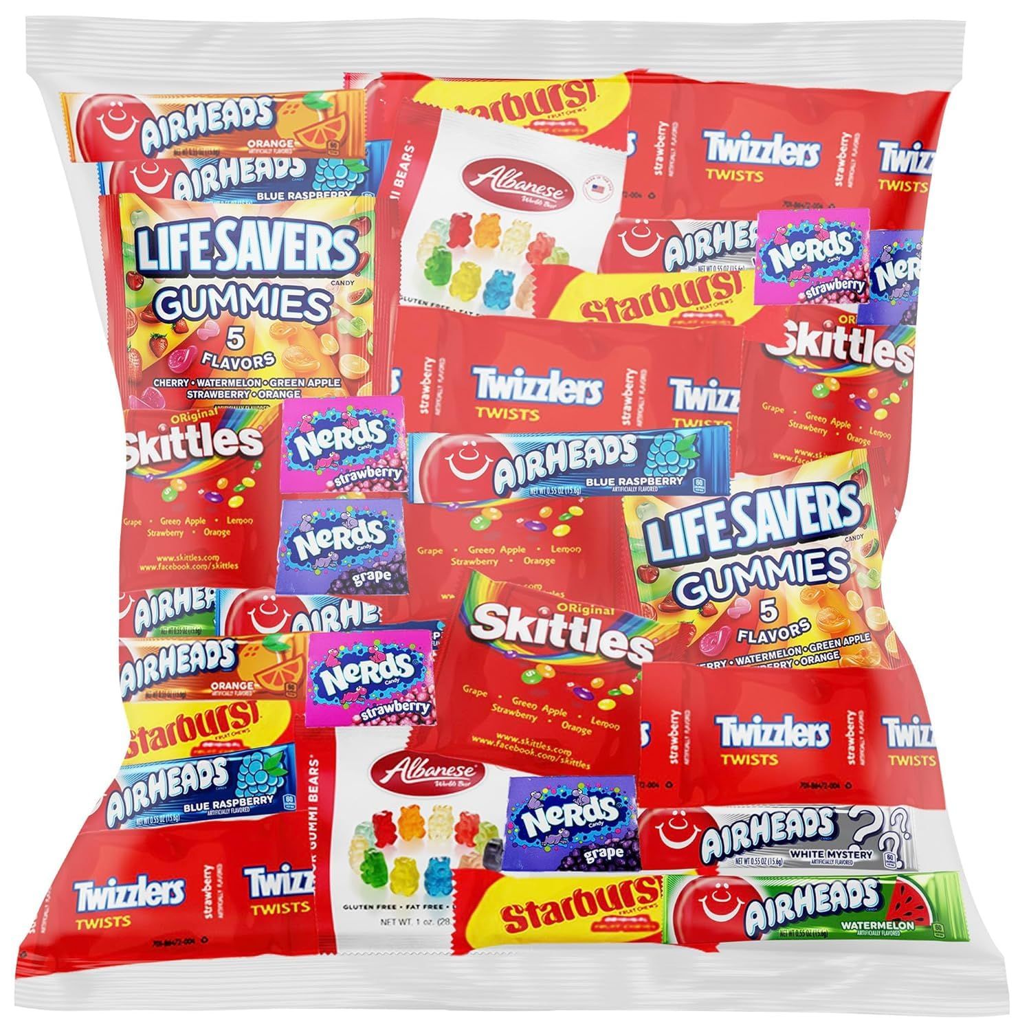 Assorted Candy Variety Mix - Variety Pack of Gummies, Sour Candy, and Chewy Treats - Perfect for Parties, Pinatas, and Snacking (2 LB)