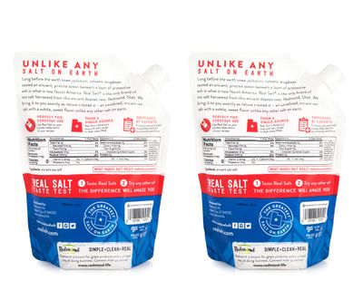 Redmond Real Salt - Ancient Fine Sea Salt, Unrefined Mineral Salt, 26 Ounce Pouch (2 Pack)