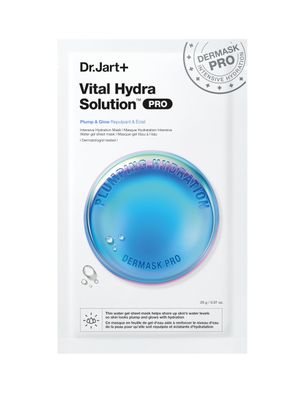 Dr.Jart Dermask Vital Hydra Solution Glow Face Mask with Hyaluronic Acid Sheet Mask Korean Skin Care, 1 Pack