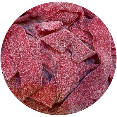 Smarty Stop Sour All Flavor Gummy Belts Candy 1 Pound (Red Wild Cherry)