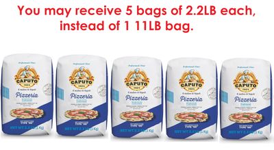 Antimo Caputo Pizzeria Flour Blue, 11 Pound (5Kg) Bag - Italian 00 Flour - Soft Wheat for Pizza Dough - Makes that Perfectly Elastic, Chewy, Crispy Bubble Neapolitan Pizza