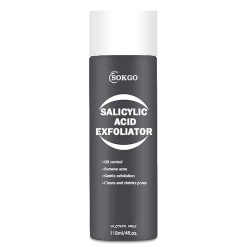 Salicylic Acid Exfoliator, Gentle BHA Exfoliating Toner, Facial Cleanser for Blackheads, Pores, Wrinkles, Acne, Fine Lines, for Women &amp; Men