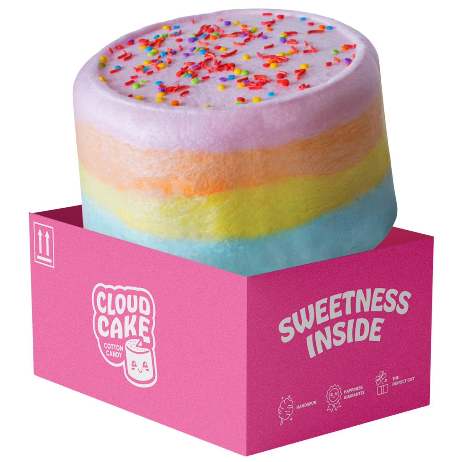 Cotton Candy Cake, 24 Cones of Cotton Candy, Handspun, Vegan, Allergy Friendly, 16oz (Serves 12)