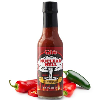 NUCLEAR HELL HOT PEPPER SAUCE Made with Jalapeno Peppers Crafted in Small Batches, Low Sugar, Low Carb Awesome Hot Sauce with No Preservatives