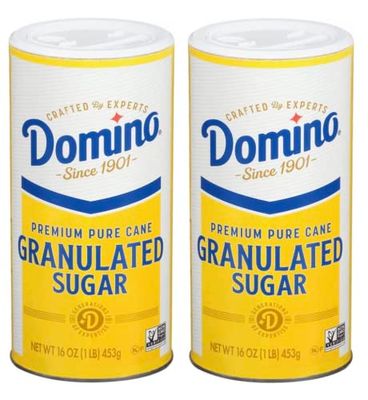 Domino Premium Pure Cane Granulated Sugar with Easy Pour Recloseable Top 16 oz. (Pack of 2)