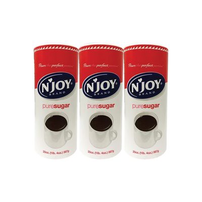 Njoy Sugar, 20 Oz. Canisters, Pack Of 3