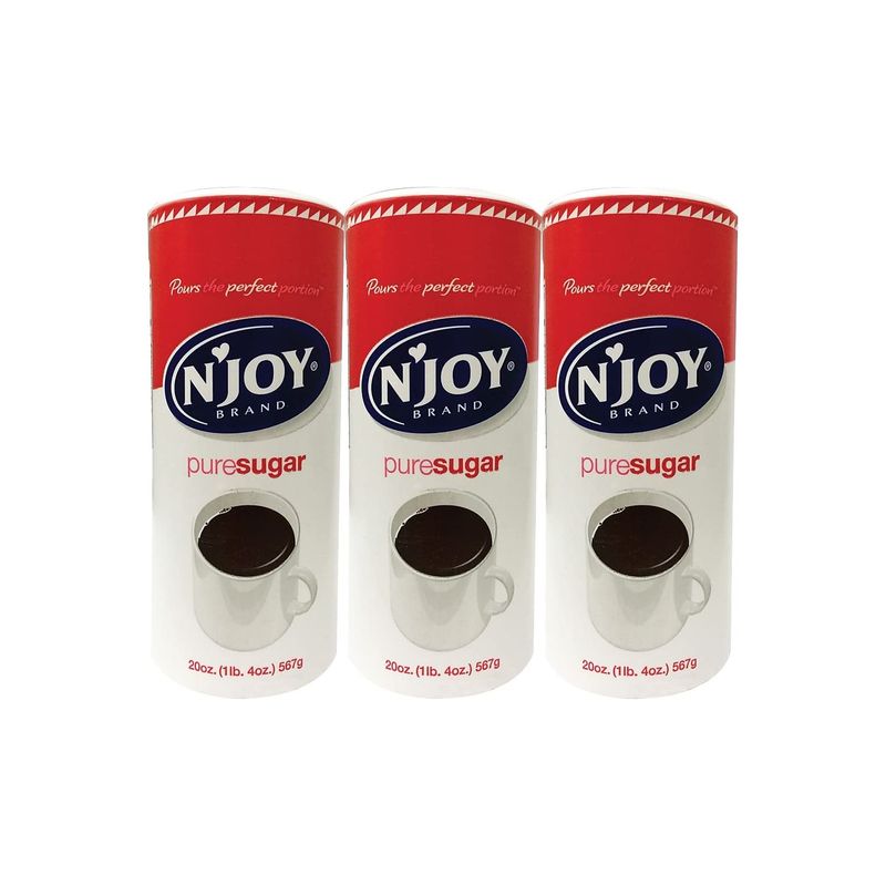 Njoy Sugar, 20 Oz. Canisters, Pack Of 3