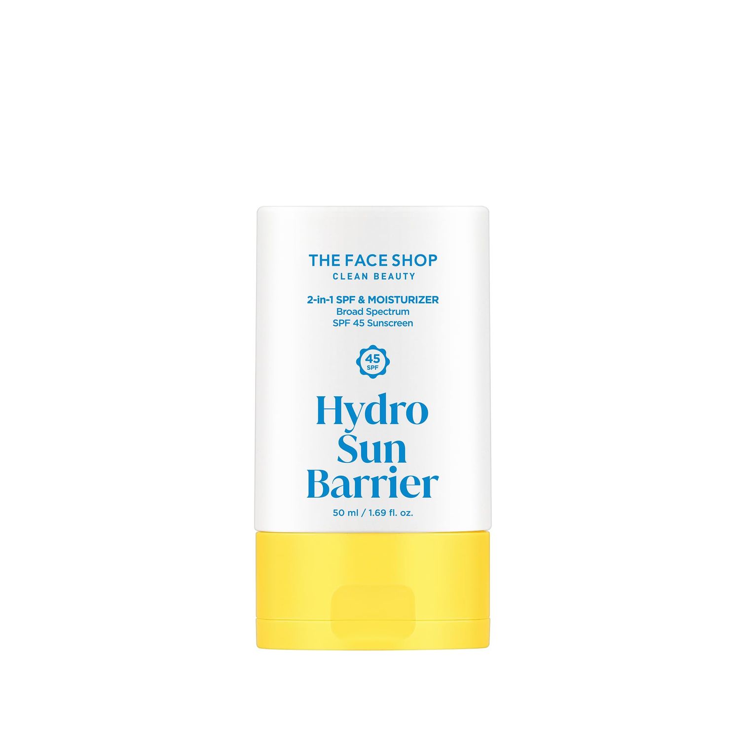 THE FACE SHOP Hydro Sun Barrier 2-in-1 Sunscreen &amp; Moisturizer, Broad Spectrum SPF 45, Korean Sunscreen Skin care, Daily Hydrating Moisturizer for Face with Niacinamide, No White Cast