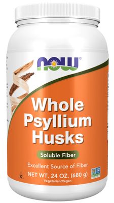 NOW Foods Supplements, Whole Psyllium Husks, Non-GMO Project Verified, Soluble Fiber, 24-Ounce