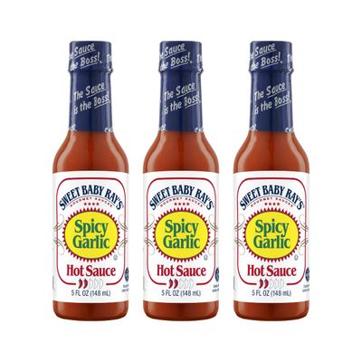 Sweet Baby Rays Spicy Garlic Hot Sauce 5 Fl Oz (Pack of 3)