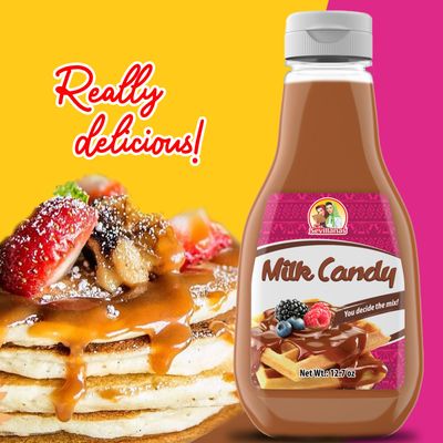 Las Sevillanas Dulce de Leche Squeeze Bottle - Traditional Mexican Cajeta Made with Goats Milk - Lactose-Friendly Caramel Spread - Perfect for Pancakes, Waffles, Bread, and Desserts - 12.7 Oz