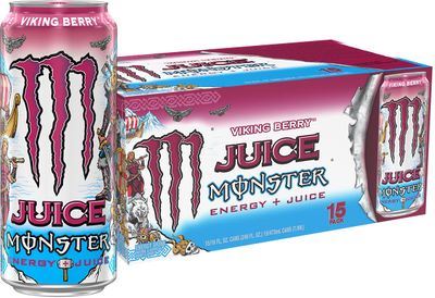 Monster Energy Juice Viking Berry, Energy Juice, Energy Drink, 16 Ounce (Pack of 15)
