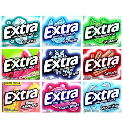 Bitetwist Assorted Chewing Gum, Variety pack Of Extra Long Lasting Flavors, 9 Flavors, Sugar Free, 1 Pack of each flavor (9 Pack)