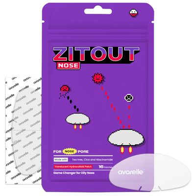 Avarelle ZitOut Nose Patches (16 Strips) Tea Tree Acne Patches for Nose Zits &amp; Pore Blackhead Nose Strips for Blackheads with Niacinamide Blackhead Strips Hydrocolloid Nose Patches
