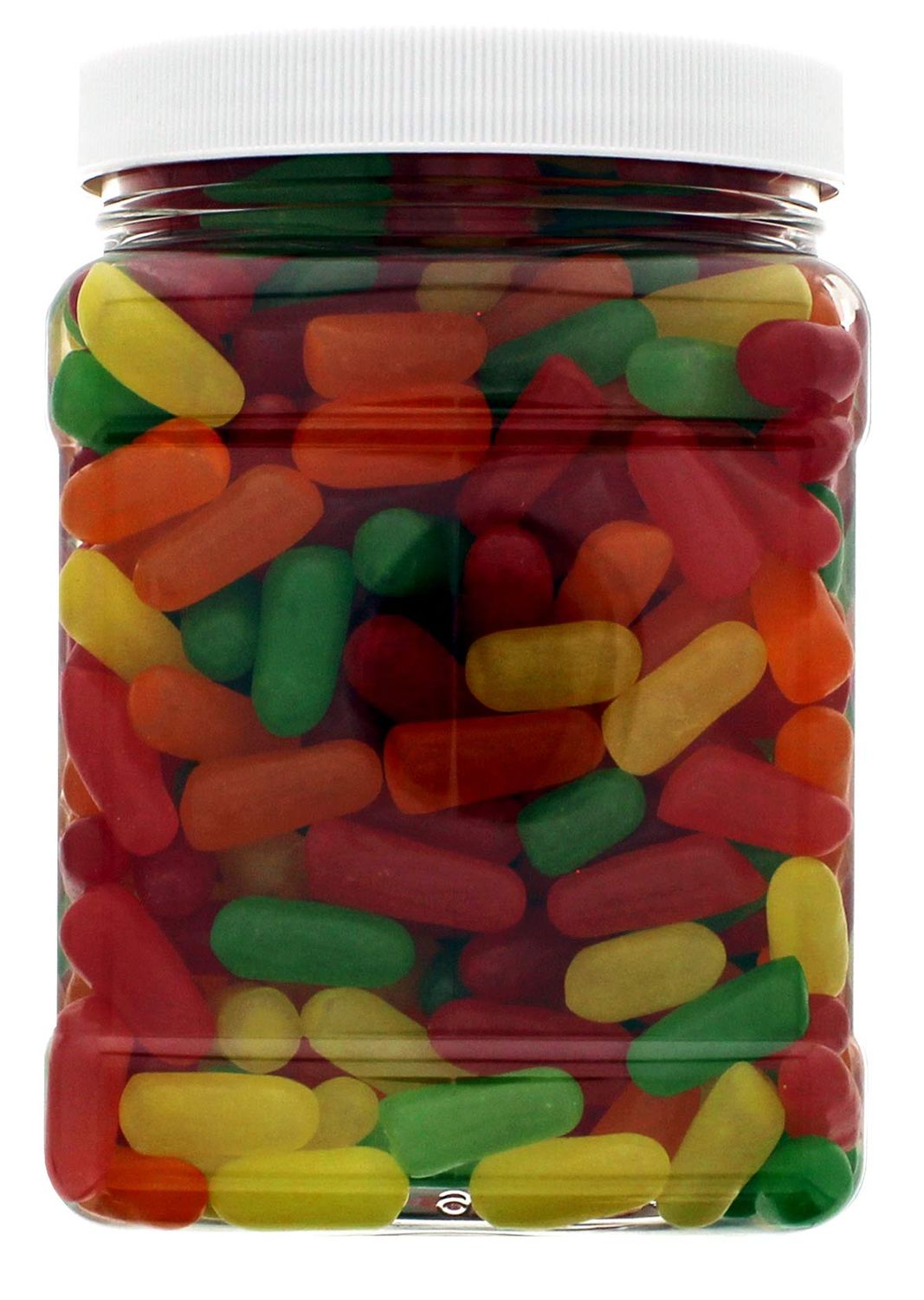 Mike &amp; Ike Fruity Candy Bulk 2LB - Original Soft Chewy Fruity Candy in 32 FL OZ Gift Ready Reusable Square Jar