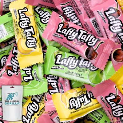 Laffy Taffy Chewy Individually Wrapped Bulk Candy - Variety of Flavors - 3lbs Packaged in Resealable Stand-Up Bag by THE HUNGRY GORILLA