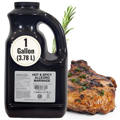 ALLEGRO - The Marinate Everything Marinades Perfect Marinades for Meat &amp; Veggies Marinade for Grilling, Roasting &amp; Cooking Kosher &amp; Gluten Free 128 Oz (Pack of 1) - Hot &amp; Spicy
