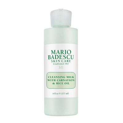Mario Badescu Cleansing Milk with Carnation, Rice Oil &amp; Vitamin E - No Rinse Liquid Makeup Remover Cleanser with Milky Formula For Skin Care and Gentle Cleansing Experience, 6 Fl Oz