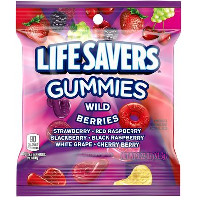 LIFE SAVERS GUMMIES WILD BERRIES PEG PACK 3.22 OUNCE 12 PK