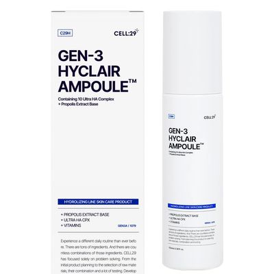 CELL29 Gen3 Highclare Serum 3-Layer Hyaluronic Acid 10 Species Acne Treatment Daily Face Moisturizer Propolis &amp; Collagen 100-Hour Long-Lasting Formula All Skin Types Glass Skin Korean 3.38 Fl.oz