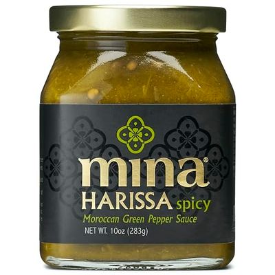 Mina Harissa Green Hot Sauce, 10 oz, Homestyle Moroccan Green Chili Garlic Sauce, Your New Salsa Verde for Spicing Up Any Dish, Harissa Sauce Perfect for any Cuisine or as a Dip &amp; Spread