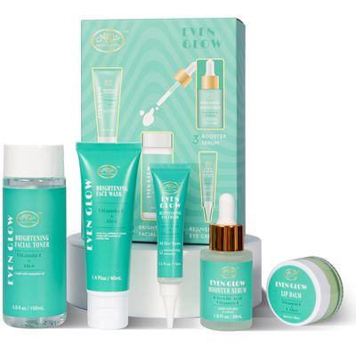 Valentines Day Gifts for Women Skin Care Gift Set, Vitamin C Trial Value Kit, Travel Friendly Face Wash/Cleanser, Serum, Facial Toner, Lip Balm, Eye Cream,Vegan