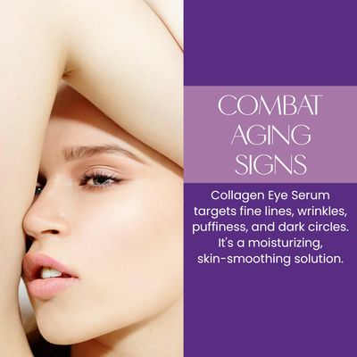 The Beauty Standard Collagen &amp; Hyaluronic Acid Under Eye Serum - Reduces Puffiness, Dark Circles &amp; Wrinkles, Hydrating - Dermatologist Tested, Korean Skin Care - 1 oz / 30 ml (2 Pack)