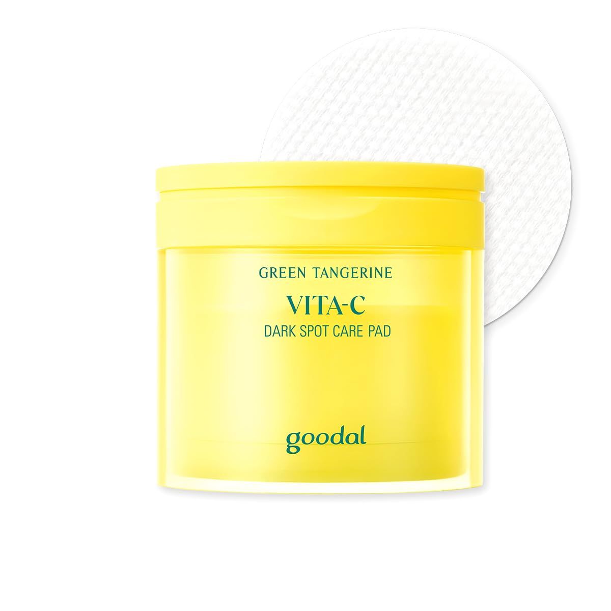 GOODAL Green Tangerine Vita C Toner Pads, Korean Skin Care, K-Beauty, Glass Skin, Pore Care, 70 Sheets, Valentine Day Gifts