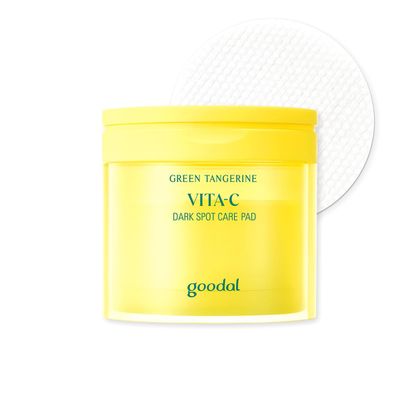 GOODAL Green Tangerine Vita C Toner Pads, Korean Skin Care, K-Beauty, Glass Skin, Pore Care, 70 Sheets, Valentine Day Gifts