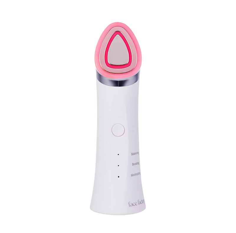 FaceFactory Boosters Pro - Anti-Aging Skin Care Device, LED &amp; Galvanic, Glass Skin, Korean Skincare, Elasticity &amp; Radiance, Lightweight &amp; Safe for All Skin Types, Red Light Therapy