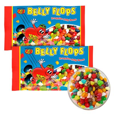 Jelly Belly Belly Flops Jelly Beans - 2 lb. Bag - 2 Pack - Official, Genuine, Straight from the Source